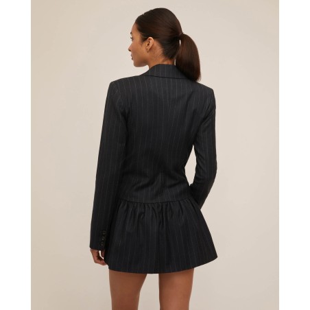 Value Edition Ainsley Pinstripe Drop Waist Blazer Dress