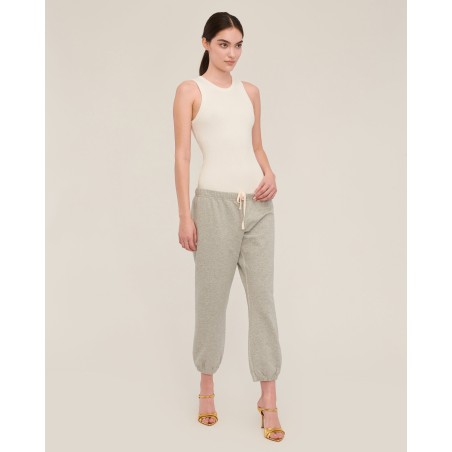 Value Edition Blaine Low Rise Cropped Sweatpant in Heather Grey Immediate Availability