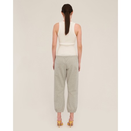 Value Edition Blaine Low Rise Cropped Sweatpant in Heather Grey Immediate Availability