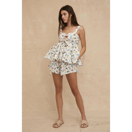 Value Edition Alina Shaped Hem Botanical Floral Short Immediate Availability