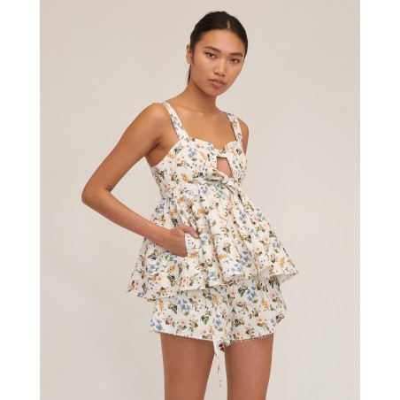 Value Edition Alina Shaped Hem Botanical Floral Short Immediate Availability