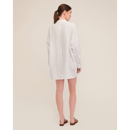 Value Edition Amanda Blazer Linen Tunic in White New Collection