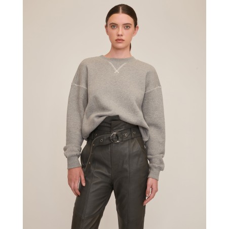 Value Edition Anniston Leather Pant in Charcoal In Stock